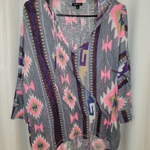 Aztec print hoodie